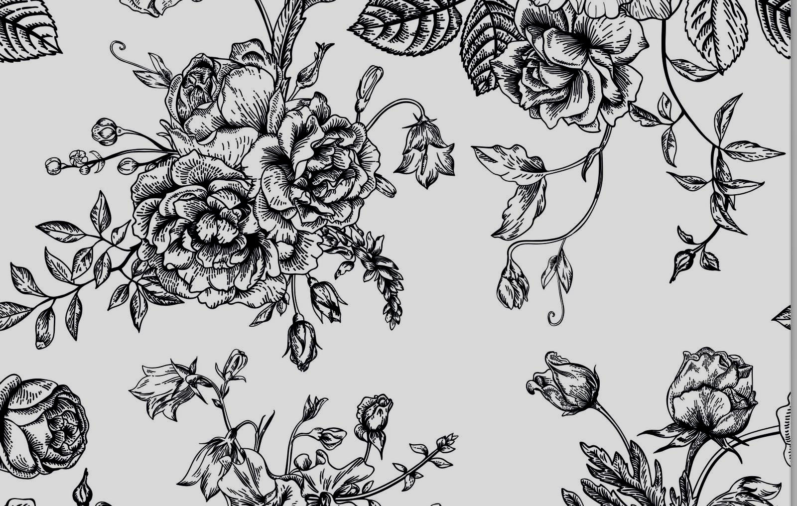 Black & White Toile Skirt