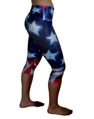 American Flag Capri Yoga Pants