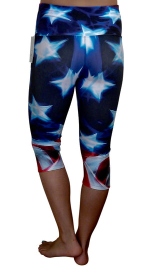 American Flag Capri Yoga Pants