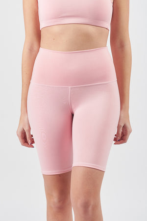 High Waisted Biker Short - Bubblegum 8"