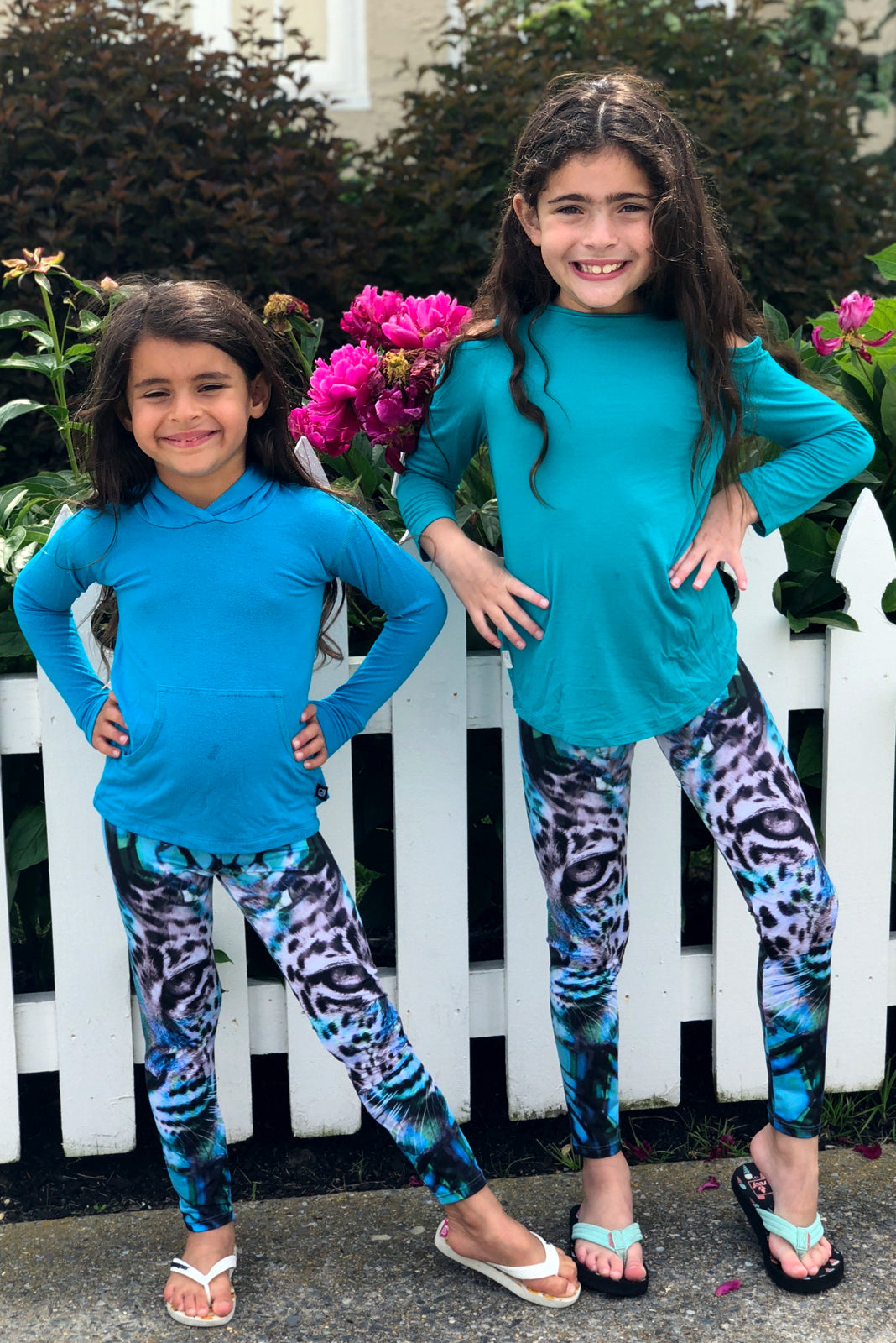 Turquoise Siberian Tiger Legging for Kids