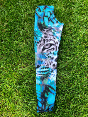 Turquoise Siberian Tiger Legging for Kids