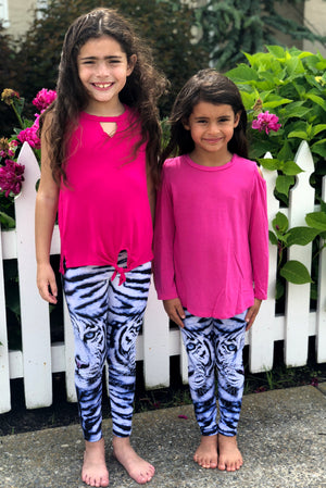 White Out Snow Tiger Legging for Kids