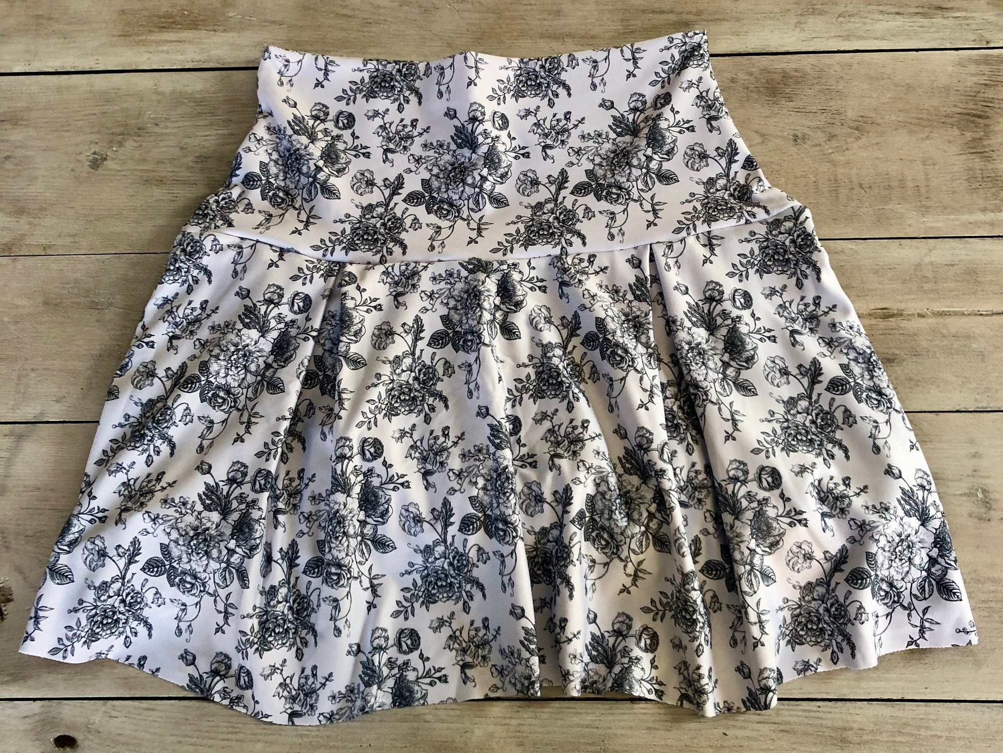 Black & White Toile Skirt