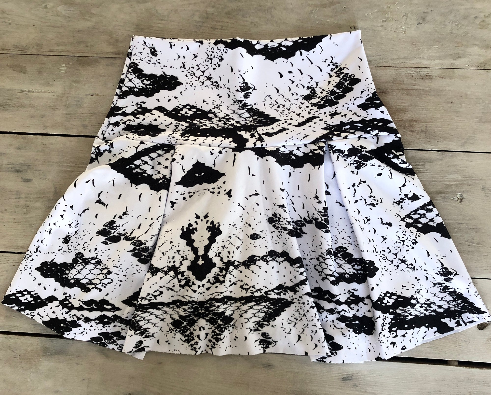 White Python Tennis Skirt