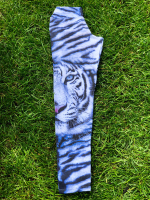 White Out Snow Tiger Legging for Kids