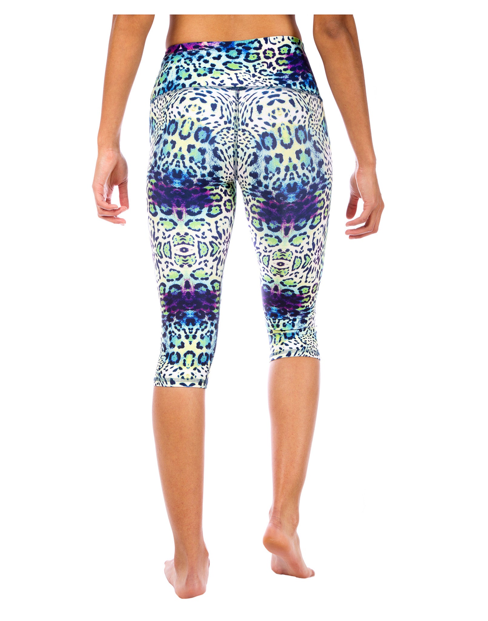 Wild Cat Capri Yoga Pants | Printed Legging | Capri Workout Pants ...