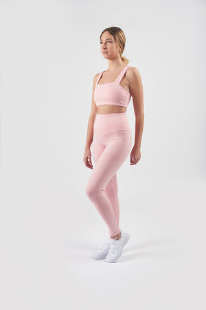 Heather Light Pink Lucy UV 50+ Cute Eco Performance Leggings - Kids